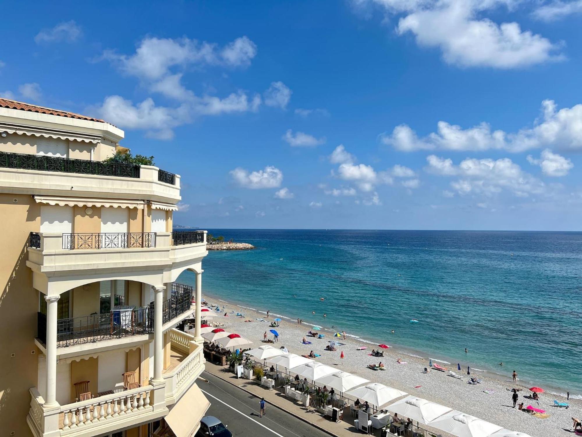 'Le Victoria Beach' Vue Mer Plein Centre, Spacieux 芒通 外观 照片